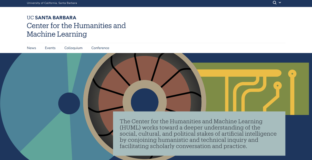 Snapshot of HUML website